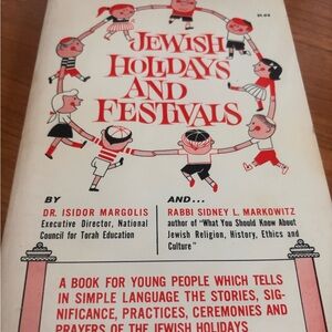 Jewish Holidays and Festivals Book rare VTG book by Dr. Isidor Margolis